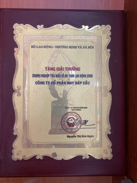 Giải thưởng Doanh nghiệp tiêu biểu về an toàn lao động